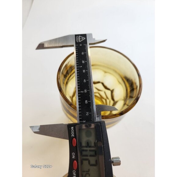 Vintage Amber Glass Tumbler Anchor Hocking 14 oz Honeycomb Pattern Textured Retr - Picture 7 of 13